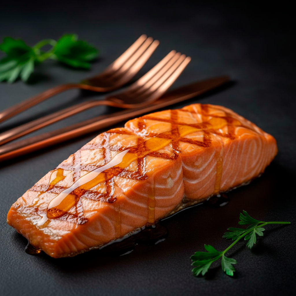 Salmão com mel