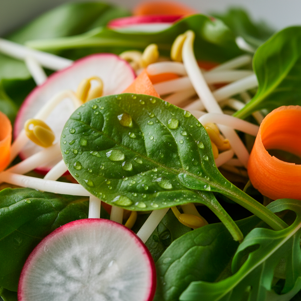 Salada de soja com mel